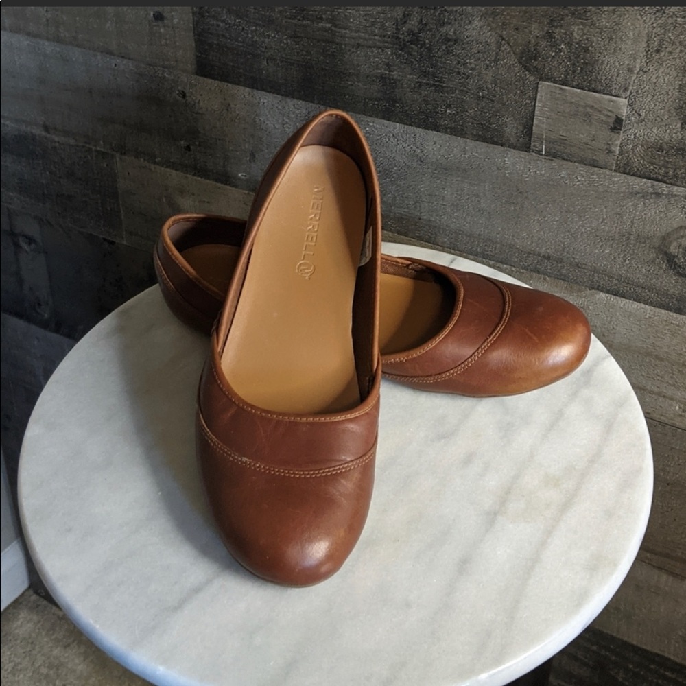 Merrell brown leather flats 9